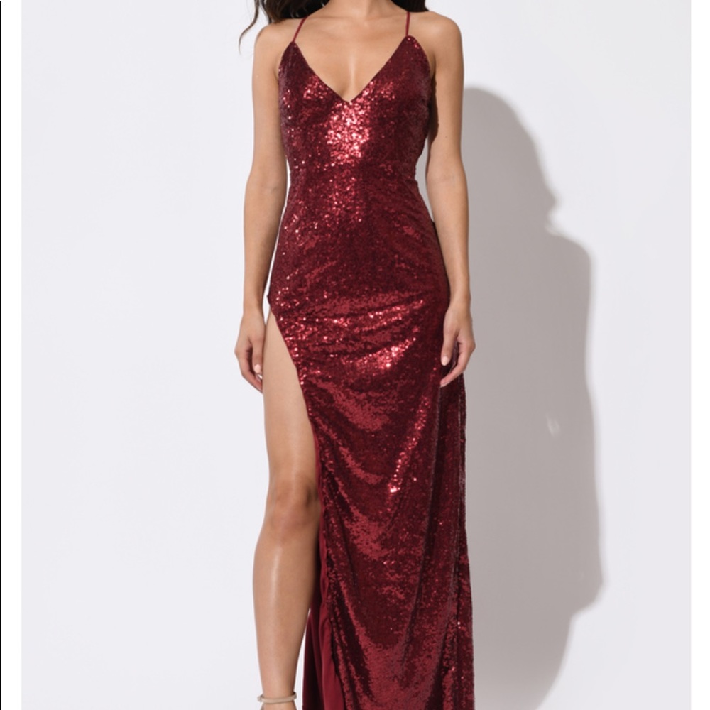 Tobi Sequins prom dress with slit